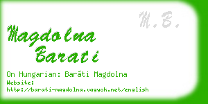 magdolna barati business card